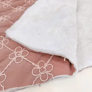Stepped fabric Flower design old pink