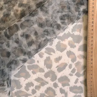 Tulle netting Panther offwhite