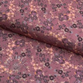Viscose ROSELLA STRETCH Tossed flowers rosewood digital print