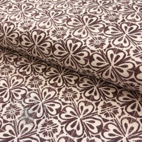 Decoration fabric Stamps brown