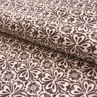 Decoration fabric Stamps brown