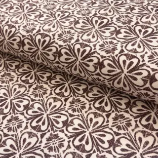 Decoration fabric Stamps brown