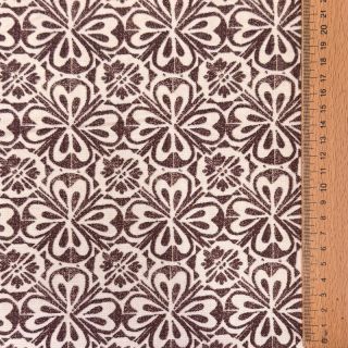 Decoration fabric Stamps brown