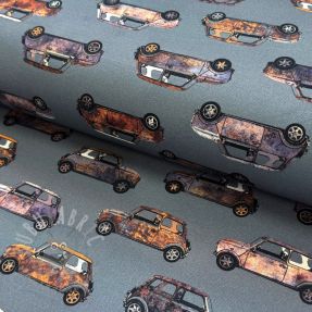 Decoration fabric Cars blue shadow digital print