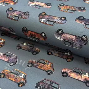 Decoration fabric Cars blue shadow digital print