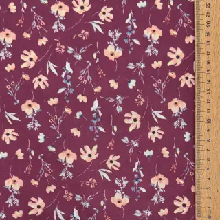 Cotton fabric Flowers berry digital print