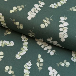 Decoration fabric Eucalyptus dark green digital print