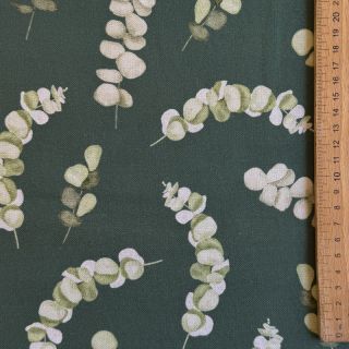 Decoration fabric Eucalyptus dark green digital print