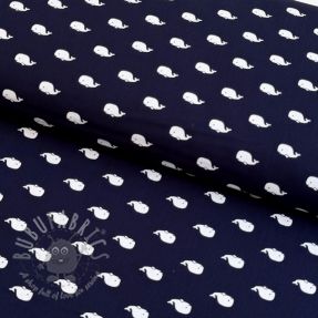 Cotton fabric Marine navy