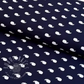 Cotton fabric Marine navy