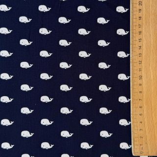 Cotton fabric Marine navy