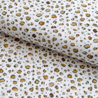 Double gauze/muslin Skin white digital print