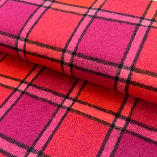 BRUSHED Check cerise