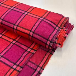 BRUSHED Check cerise