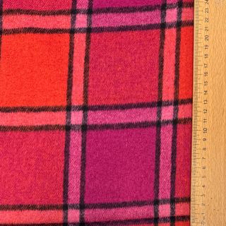 BRUSHED Check cerise