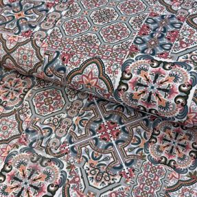 Decoration fabric Mozaic navy digital print