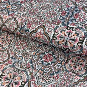 Decoration fabric Mozaic navy digital print