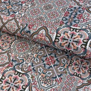 Decoration fabric Mozaic navy digital print