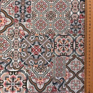 Decoration fabric Mozaic navy digital print