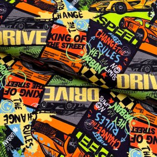 Jersey Fast cars multi digital print