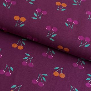 Jersey GLITTER Cherries berry