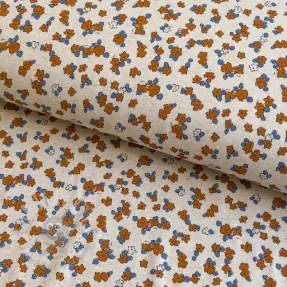 Jersey Cotton-Linen Small flowers naturals