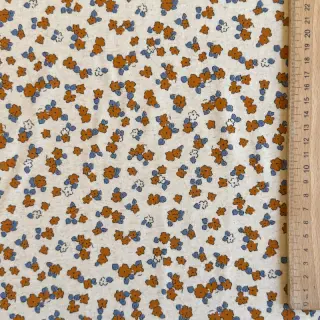 Jersey Cotton-Linen Small flowers naturals
