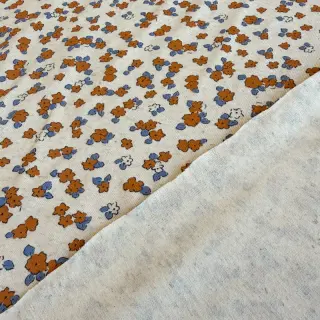 Jersey Cotton-Linen Small flowers naturals