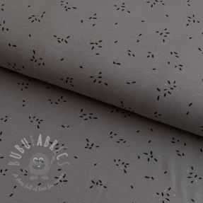 Jersey GLITTER Stripes rock grey