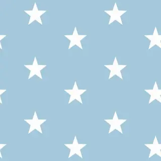 Cotton fabric Stars light blue