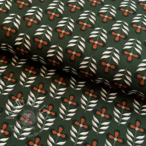 Decoration fabric Flowers old green