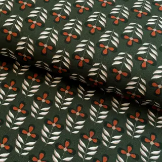 Decoration fabric Flowers old green