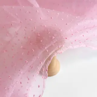 Tulle netting DOTS pink