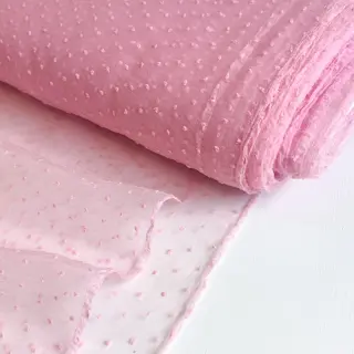 Tulle netting DOTS pink