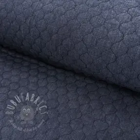 Stepped fabric JEANS marine