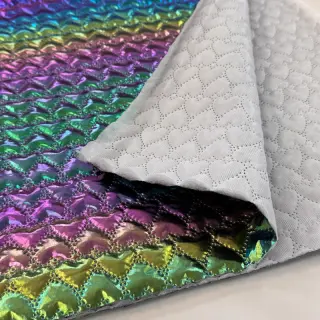 Stepped fabric Fancy hearts multi
