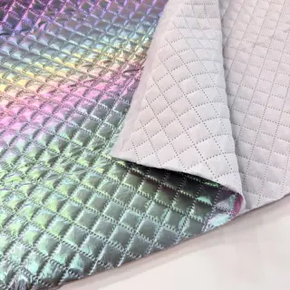 Stepped fabric Fancy diamonds light blue