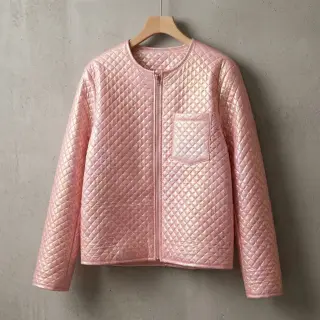 Stepped fabric Fancy diamonds light pink