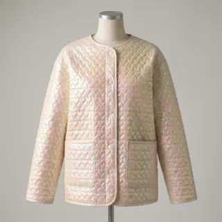 Stepped fabric Fancy hearts baby pink