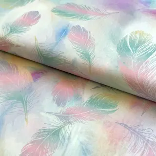 Cotton fabric VOILE Feathers digital print