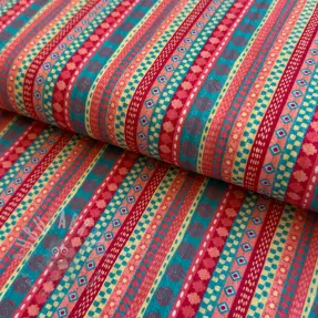 Cotton fabric Bubble Stripe design A digital print