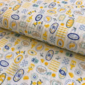Cotton fabric Bubble Stripe design C digital print