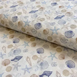 Cotton fabric DOBBY Shells digital print