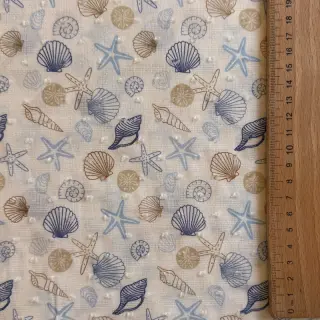 Cotton fabric DOBBY Shells digital print
