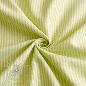 Linen cotton Stripe lime