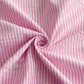 Linen cotton Stripe fuchsia
