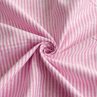 Linen cotton Stripe fuchsia
