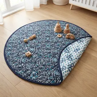 Cotton fabric QUILT DOUBLE SIDED Square design C