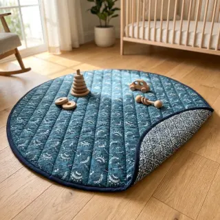 Cotton fabric QUILT DOUBLE SIDED Stripe design A
