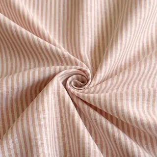 Linen cotton Stripe rose